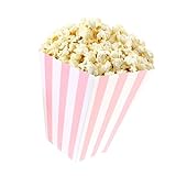 Zerodeko 48Er-Box Popcornbehälter aus Papier Popcorntüten Popcornbecher Popcorn-Halter Snackbehälter aus Papier Container Popcorn aus Pappe Partyzubehör Süssigkeit Karton Popcorn-Box Rosa