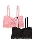 Amazon-Marke: IRIS & LILLY Damen BH, 2er-Pack, Mehrfarbig (Black/pink), XS, Label: XS