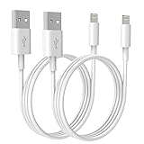 PEAPOLET【Apple MFi Certified iPhone Ladekabel,Lightning Kabel USB-A to Lightning Schnellladekabel Original iPhone Charger Cable für iPhone 14/13/12/11 Pro Max Mini Xs X XR 8 7 iPad 1m 2-PACK