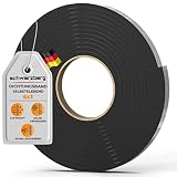 Schwarzberg Dichtungsband selbstklebend - Universal - 6mm x 3mm x 5m - Thermoband isolierend für Fenster und Türen - Schaumstoff aus Zellkautschuk