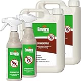 Envira Spinnen-Spray - Anti-Spinnen-Mittel Mit Langzeitwirkung - Geruchlos & Auf Wasserbasis - 2 x 500 ml + 2 x 2 Liter