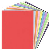 100 Blatt - 120g A4 Tonpapier Bunt, Bastelpapier Buntes Papier Druckerpapier - 10 Farben