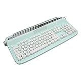 Shanrya Schreibmaschinentastatur, BT-Tastatur 33 Fuß Entfernt 104 Tasten Runde Tasten, die Häufig für Telefone Verwendet Werden (Minzgrün)