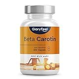 Beta Carotin Kapseln - 200 vegane Kapseln - 100% natürlich aus Karottenextrakt - Vorstufe von Vitamin A (Sehkraft, Haut, Immunsystem*) - Laborgeprüft ohne Zusätze in Deutschland hergestellt