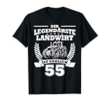 Herren 55 Geburtstag Bauernhof Treckerfahrer Landwirtschaft Traktor T-Shirt