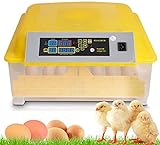 Oppikle 48 Eier Intelligentes digitales Brutmaschine Brutkasten mit LED Temperaturanzeige und Feuchtigkeitsregulierung，Inkubator Vollautomatische Brutmaschine…