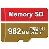 Micro SD Karte 982GB Speicherkarte High Speed Micro SD Card Externe Datenspeicher Memory Card 982GB Wasserdichter Micro SD Speicherkarten für Smartphones,Kameras, Tablet, Bilder &Videos