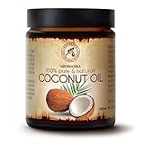 Kokosöl 100ml - Cocos Nucifera - Indonesien - Kaltgepresst - 100% Reines Kokosnussöl Glastiegel - Unraffiniert - Intensive Pflege für Gesicht - Körper - Haare - Haut - Körperpflege Öl