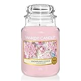 Yankee Candle Duftkerze im Glas (groß) | Snowflake Cookie | Brenndauer bis zu 150 S