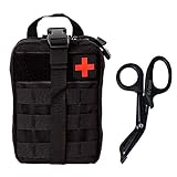 Krisvie Tactical EMT Medizinische Tasche 1000D Nylon Utility Bag mit Erste-Hilfe-Patch und Scher (Schwarze Besser)