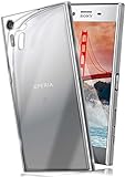 moex Aero Case kompatibel mit Sony Xperia XZ - Hülle aus Silikon, komplett transparent, Klarsicht Handy Schutzhülle Ultra dünn, Handyhülle durchsichtig einfarbig, Klar