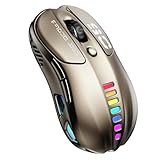 Uiosmuph V98 Gaming Maus Kabellose, 2.4G/USB-C/Bluetooth Maus mit 6 Programmierbare, Wiederaufladbare Gaming-Maus, 12000 DPI, RGB Ergonomische PC Gamer Maus für Laptop PC/Mac,B