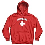 lepni.me Kapuzen-Sweatshirt, Rettungsschwimmer weißes oder rotes Kreuz, Rettungsschwimmer Uniform Kostüm, Rot, mehrfarbig, XXX-Larg