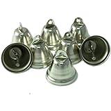 Kleenes Traumhandel 50 Deko-Mini Glocken - 30x20 mm - Silber Farbend Weihnachtsglocken