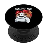 Bulldog Mom Englische Bulldogge Hunde Mama Haustier Geschenk PopSockets PopGrip: Ausziehbarer Sockel und Griff für Handys/Tablets mit Tauschbarem Top