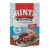 Rinti Kennerfleisch Geflügelherzen Pouch, 15er Pack (15 x 0.4 kilograms)