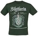 Harry Potter Slytherin Männer T-Shirt grün XL 100% Baumwolle Fan-Merch, Filme, Hogwarts, Slytherin