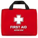 Erste Hilfe Set - 220-teiliges Premium Erste-Hilfe-Set - CE-Zertifiziert - enthält Sofort Kühlpacks,CPR Maske, Augenspülung, Rettungsdecke für zu Hause, Büro oder Auto - Rot