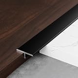 Raouoae Fliesenleisten Und -Kanten T-Formteile Türleisten 90 cm* 3 Stück Bodenübergangsleisten Und Türschwellen Für Nahtlose Bodenkanten Perfekt Für Sanfte Raumübergänge(Black,Width 6mm)