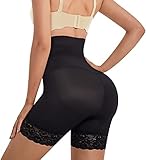 KUMAYES Damen Figurenformend Miederslip Bauchweg Stark Formend Miederpant Hohe Taille Miederhose Shaping Shapewear Unterwäsche (3XL, Schwarz)