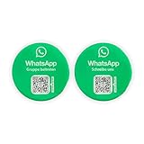 WhatsApp Aufkleber für Unternehmen, Firmen, Vereine, Fans | mit QR-Code und NFC | outdoortauglich und langlebig | hochwertige 3D Doming Optik (1)