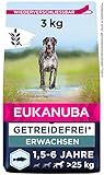 Eukanuba Hundefutter getreidefrei mit Fisch für große Rassen - Trockenfutter für ausgewachsene Hunde, 3 kg