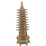 Yardwe Turm Statue Turm Modell Chinesisches Architekturmodell Chinesisches Fengshui Traditioneller Turm Statue Für Buddhismus Tempel Dekoration Garten Miniatur Für Zu