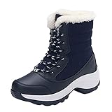 Caixunkun Winter Shoes Women's warm Winter Boots Boots Non-Slip Rubber Boots Lined Snow Boots Winter Outdoor Walking Hiking Shoes