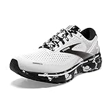 Brooks Ghost 14 Damen-Laufschuh, neutral, weiß/grau/schwarz, 43 EU