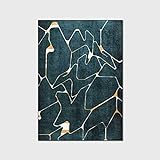 dunkelgrün Bereich Teppich, 3D Bedruckt weißes braunes abstraktes kunstmuster Rutschfestes Teppich Waschbar fleckenabweisend, für Wohnzimmer, Schlafzimmer, Kinderzimmer Wohnkultur 140x200 cm