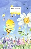 Notizen und Skizzen - Die Honigbiene Emma: Bienen auf der Wiese | liniertes Notizbuch A5, Platz für Skizzen, Zeichnungen und Fotos | Für Familien, Kinder und Bienenliebhaber