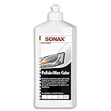SONAX Polish+Wax Color weiß (500 ml) Politur mit weißen Farbpigmenten und Wachsanteilen | Art-Nr. 02960000