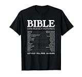 Christliche Bibelverse Notfall-Hotline Shirt T-Shirt