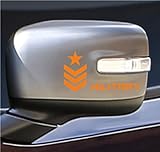 DualColorStampe Aufkleber kompatibel mit Jeep Renegade Wrangler Geländewagen Military US Army 4x4 Code 0194 (Orange)