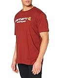 Carhartt Mens Core Logo Short-Sleeve T-Shirt, Fired Brick Heather, S