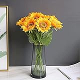 ZCJUX. 60cmartificiale Sonnenblume Blumen Blumenstrauß Seide Gefälschte Blume Flores für Hausgarten Partei Hochzeitsdekoration DIY. (Color : Yellow)