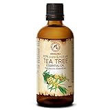 Teebaumöl 100ml - Melaleuca Alternifolia - Australien - 100% Reine Ätherisches Öl Teebaum - Teebaum Öl für Beauty - Schönheit - Entspannung - Massage - Diffuser - Duftlampe - Raumduft - Kosmetik