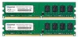 4GB Kit (2X2GB) PC2 5300 RAM, DDR2 667 PC2-5300U 4GB DDR2 2Rx8 CL5 1,8V Desktop Arbeitsspeicher Memory Module Upgrade