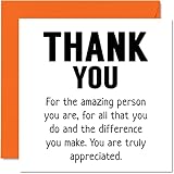 Dankeskarten – Amazon Person All You Do Truly Appreciated – Dankeskarten für Ihn und Damen – Herzliche Wertschätzungskarte, 145 mm x 145 mm, Dankeskarten für Geschenke