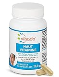 Vihado Haut Vitamine – Hautpflege von innen mit Zink, Biotin und Vitamin A – mit Naturstoffen wie OPC und Hopfen – Beauty Kapseln für Frauen und Männer zur Nahrungsergänzung – 60 Kapseln