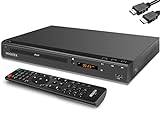 Megatek DVD Player mit HDMI Anschluss für Fernseher, Region-Free HD DVD/CD Player mit 1080p Upscaling, USB-Eingang, Koaxial Digitalaudio, mit Fernbedienung und HDMI-Kabel, 1,5 m