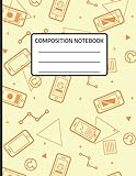 Composition Notebook: Phone Composition Wide Ruled Journal. 8.5 x 11, 100 Pages, Great For Kids, Teens, Students and Adults. Perfect for back to school and college.