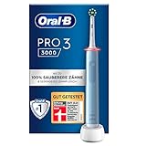 Oral-B PRO 3 3000 CrossAction Elektrische Zahnbürste/Electric Toothbrush, mit 3 Putzmodi und visueller 360° Andruckkontrolle für Zahnpflege, Geschenk Mann/Frau, Designed by Braun, blau