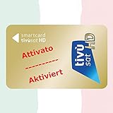 TiVuSat HD Gold Karte aktiviert, für den Empfang von italienische HD/ 4K Kanäle über Satellit Eutelsat HotBird 13,0° Ost in einem TV oder Sat Receiver mit CI+