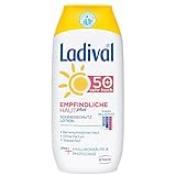 Ladival Empfindliche Haut Plus Sonnenschutz Lotion LSF 50+ - Parfümfreie Sonnenlotion ohne Farb- und Konservierungsstoffe - wasserfest, 200 ml