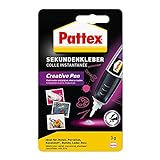 Pattex Creative Pen, Sekundenkleber extra stark und präzise für punktgenaues Dosieren, Superkleber Stift für Materialien wie Holz, Gummi und Porzellan, 1 x 3g