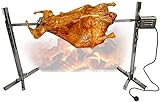 Elektrisches Rotisserie-Grill-Kit, Outdoor-großer Camping-Edelstahl-Grill, elektrischer automatischer BBQ-Rotisserie-Grill-Kit für Gasgrills, Sechseck-Spießstange, Schweine-Rotisserie, Schweinelamm