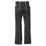 Job Zunfthose/Zunft-Hose aus Trenkercord/Trenker-Cord mit Schlag, schwarz (46)