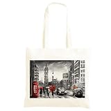 Tipolitografia Ghisleri Tasche mit langen Griffen, 40 x 40 cm, Einkaufstasche, lange Griffe, Design 215