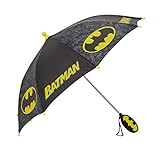 DC Comics Jungen Regenschirm Batman Little Rainwear, Kinder 3–7 Jahre, Schwarz/Grau, Alter